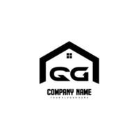 qg eerste brieven logo ontwerp vector voor bouw, huis, echt landgoed, gebouw, eigendom.