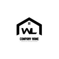 wl eerste brieven logo ontwerp vector voor bouw, huis, echt landgoed, gebouw, eigendom.