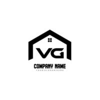 vg eerste brieven logo ontwerp vector voor bouw, huis, echt landgoed, gebouw, eigendom.