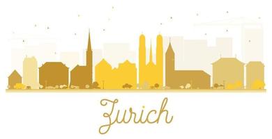 Zürich stad horizon gouden silhouet. vector