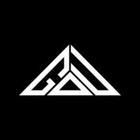 gou brief logo creatief ontwerp met vector grafisch, gou gemakkelijk en modern logo in driehoek vorm geven aan.