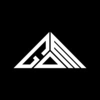 gom brief logo creatief ontwerp met vector grafisch, gom gemakkelijk en modern logo in driehoek vorm geven aan.