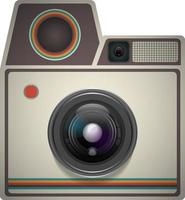 3d retro camera vector