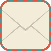 e-mail icoon, retro illustratie vector