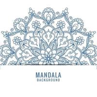 decoratief mandala met blauw kleur ontwerp vector