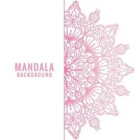 decoratief roze mandala Aan wit achtergrond vector