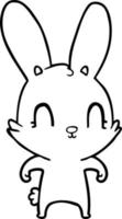 schattig tekenfilm konijn vector