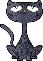 tekenfilm zwarte kat vector