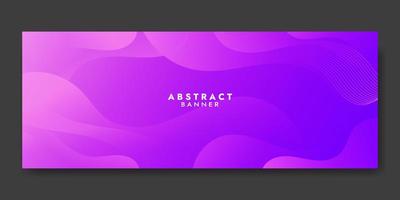 sjabloon voor abstracte paarse vloeiende golfbanner vector