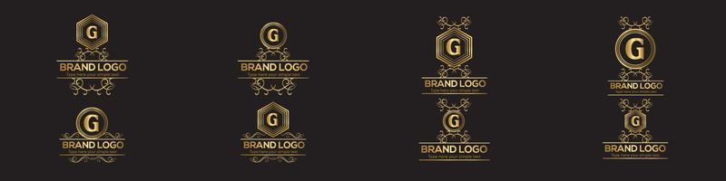 reeks van eerste brief luxe logo sjabloon in vector kunst voor restaurant, hotel, heraldisch, sieraden, mode, en andere vector illustratie.