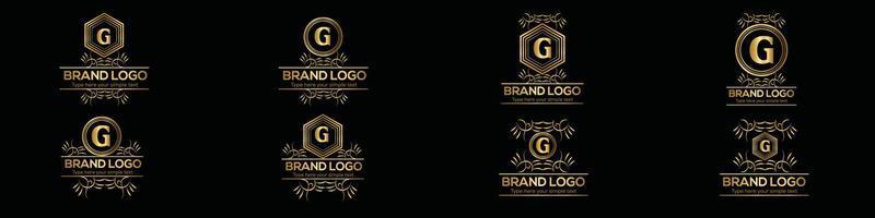 reeks van eerste brief luxe logo sjabloon in vector kunst voor restaurant, hotel, heraldisch, sieraden, mode, en andere vector illustratie.