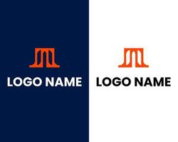 brief m en l logo ontwerp sjabloon vector