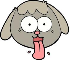 tekenfilm hond gezicht hijgen vector