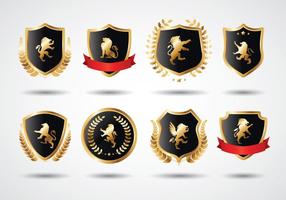 Gratis Lion Rampant Gold Shield vector