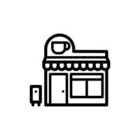 vector icoon van koffie winkel of cafe.
