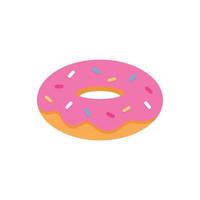 aardbei donut taart, icoon, vector, illustratie. vector