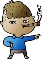 tekenfilm Mens roken vector