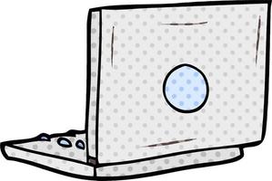 cartoon laptop computer vector