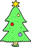 cartoon kerstboom vector