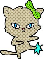 schattige cartoon kat vector