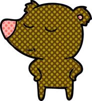 gelukkig tekenfilm beer vector