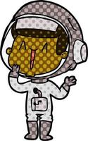 lachend tekenfilm astronaut vector