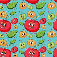 cartoon fruit naadloos patroon vector