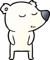 gelukkig tekenfilm polair beer vector