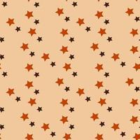 naadloos patroon in mooi sterren Aan licht oranje achtergrondkleur voor kleding stof, textiel, kleren, tafelkleed en andere dingen. vector afbeelding.