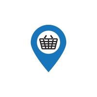 boodschappen doen plaats logo vector