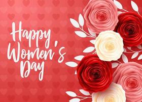 gelukkig Internationale vrouwen dag met bloem achtergrond vector