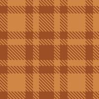 naadloos patroon bruin ohre Schotse ruit vector illustratie. plaid achtergrond. klassiek mode wol patroon.