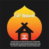 eid mubarak logo vevtor vector