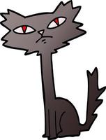 vector helling illustratie tekenfilm halloween zwart kat