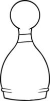 tekenfilm bowling pin vector