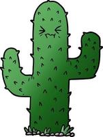 tekenfilm groen cactus vector