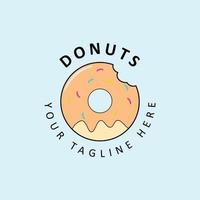 donuts wijnoogst logo, icoon en symbool, vector illustratie ontwerp