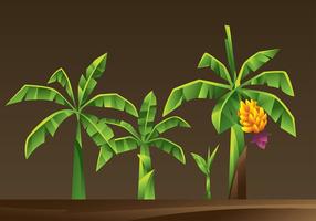 Bananenboom Cartoon Vector