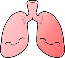 vector tekenfilm longen