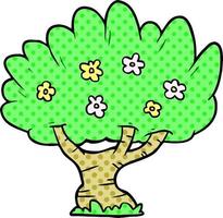 cartoon groene boom vector