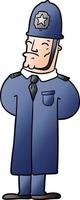 tekenfilm politieagent karakter vector