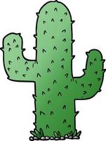 tekenfilm groen cactus vector