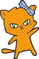 schattige cartoon kat vector