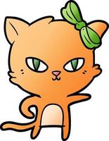 schattige cartoon kat vector