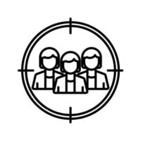 doelgroep vector pictogram