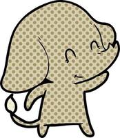 schattige cartoon olifant vector