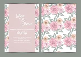 Blush Floral Vector Wedding Uitnodigen