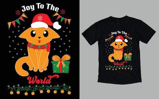 Kerstmis dag typografie en grafisch t-shirt ontwerp vector