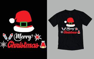 Kerstmis dag typografie en grafisch t-shirt ontwerp vector