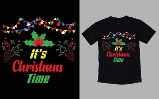 Kerstmis dag typografie en grafisch t-shirt ontwerp vector